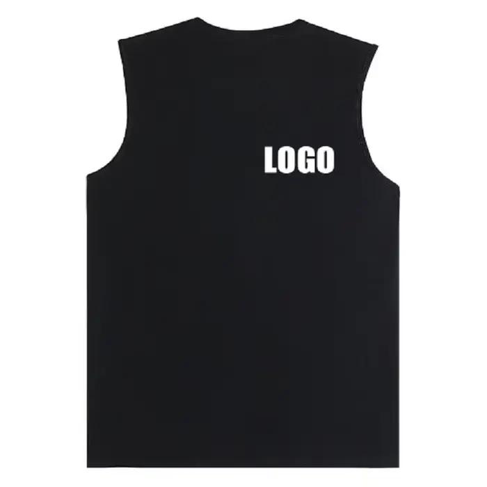 Gilet de sport en coton pour hommes, Logo personnalisé, Design de bricolage, gilet de sport d'été, v