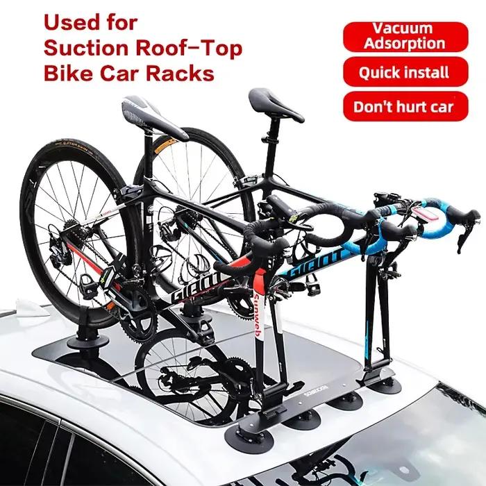 Support à ventouse Rockbros avec pompe pour porte-vélos de toit, ventouse pour pneus de vélo de mont