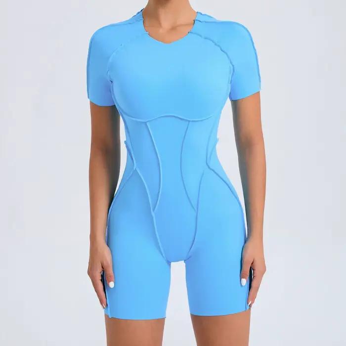 Ensemble de vêtements de sport une pièce pour femme, ensemble de yoga, combinaison de fitness sexy, 
