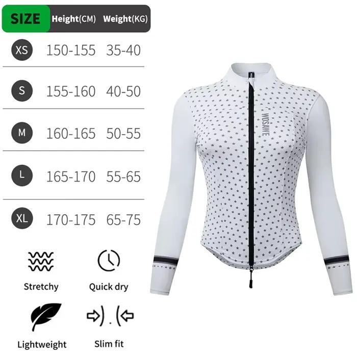 Maillot de cyclisme pour femmes WOSAWE, manches longues, hauts de vélo pour femmes, vêtements de cyc