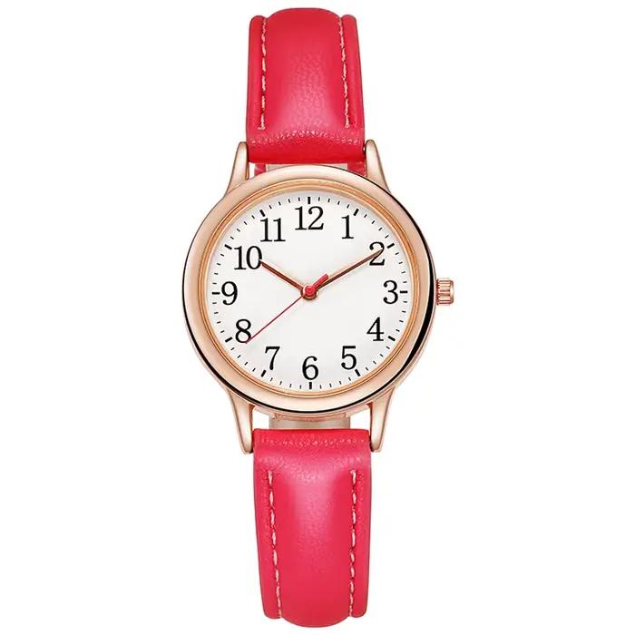 Montre à Quartz pour femmes, loisirs, mode, facile à lire, chiffres arabes, cadran Simple, bracelet 