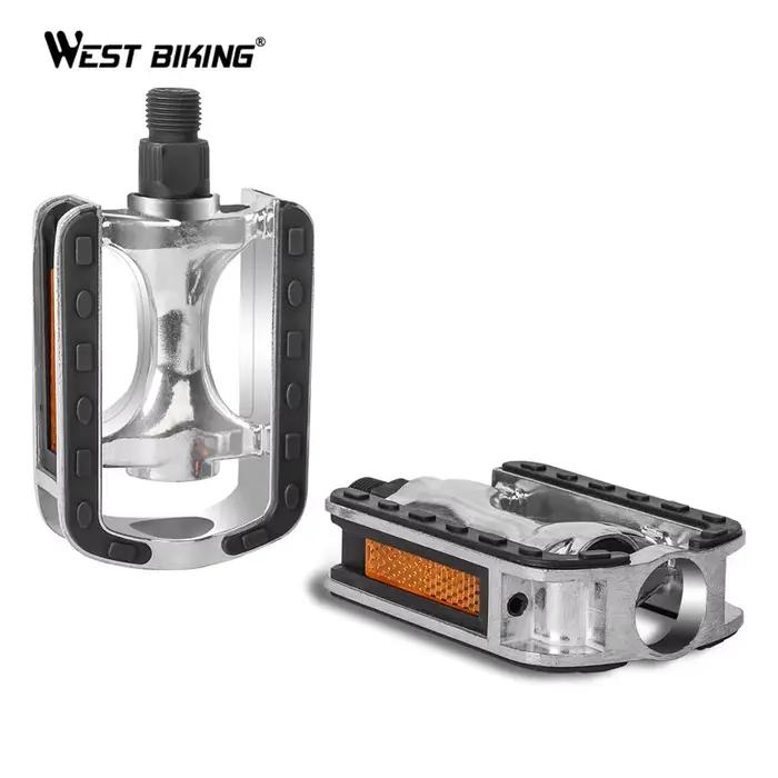 WEST BIKING – pédales de vélo ultralégères antidérapantes en alliage d'aluminium, diamètre de fileta