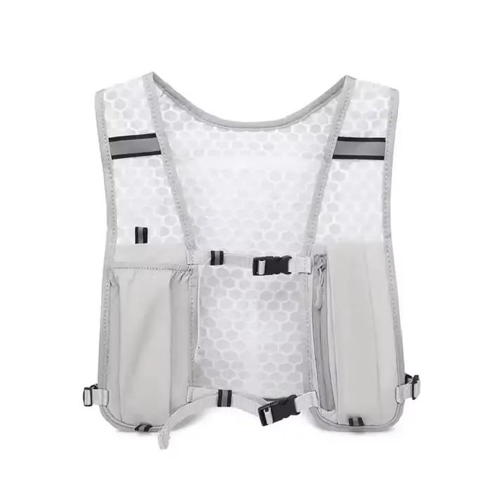 Gilet de course pour femmes et hommes, sangle de poitrine réglable, gilet d'hydratation léger, sacs 