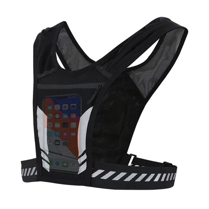 Gilet de course Ultra léger avec poche pour téléphone, porte-bouteille d'eau, sac d'hydratation resp