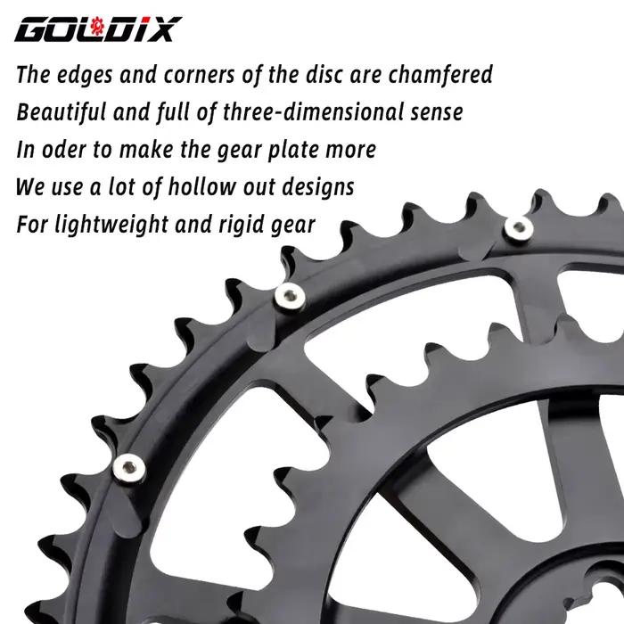 GOLDIX – Double plateau à 22/20 vitesses, 50-34T 52-36T 53-39T, roue à montage Direct pour manivelle