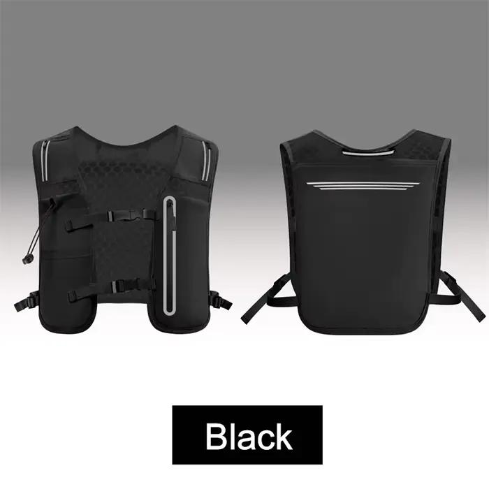 Gilet de course gilet d'eau 4L léger sangles de poitrine réglables sac de vessie d'eau réfléchissant