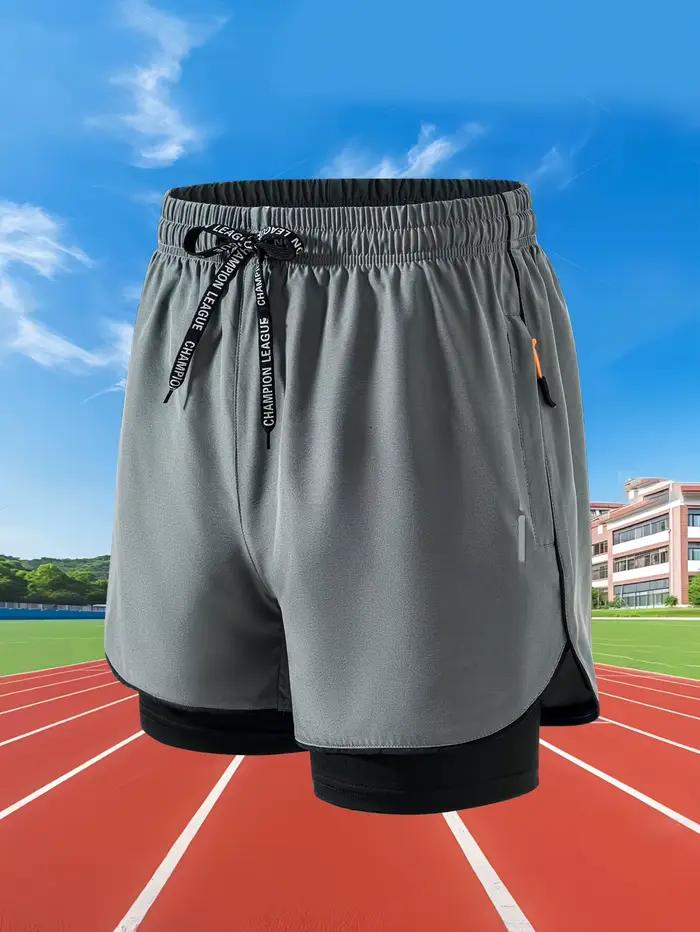 Short de course 2 en 1 pour hommes, short de sport d'été, Fitness, entraînement, séchage rapide, jog