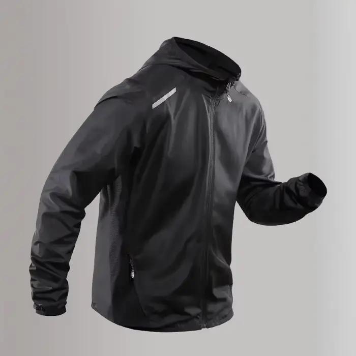 2025 veste de course automne réfléchissant salle de sport à capuche hommes manteau Jogging dégradé c