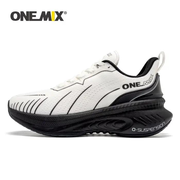 ONEMIX nouvelles chaussures de course à amorti pour hommes coureurs lourds appropriés à lacets sport