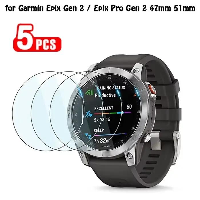 Protecteur d'écran pour montre intelligente, 5 pièces, pour Garmin Epix Pro Gen 2 47/51mm Fenix 5X 6