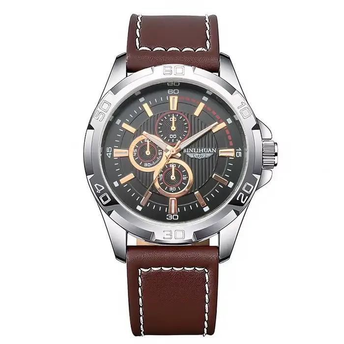 Montre pour homme, montre à quartz haut de gamme entièrement automatique non mécanique