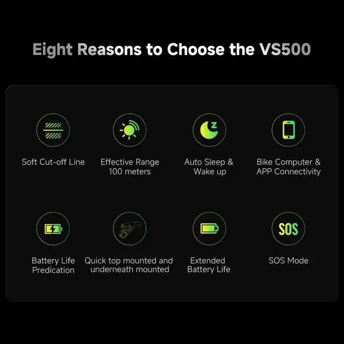 IGPSPORT VS500 feu avant de vélo intelligent 500 Lumen vtt lampe de vélo de route phare lampe de poc
