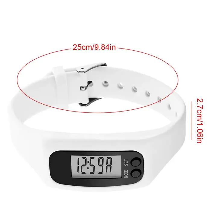 Montre compteur de pas avec écran LCD, moniteur léger, grand écran, avec podomètre, pour les déplace