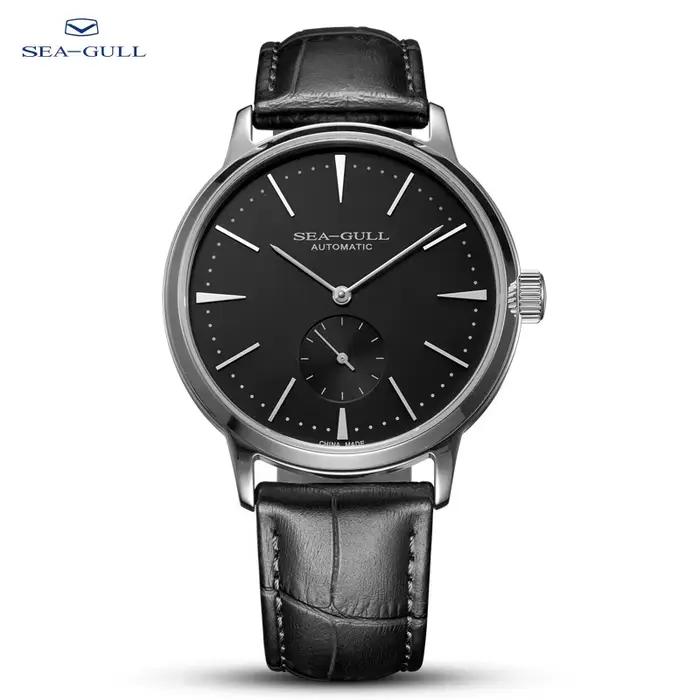 Seagull nouvelle montre d'affaires montres mécaniques pour hommes 50 m étanche en cuir Valentine mon