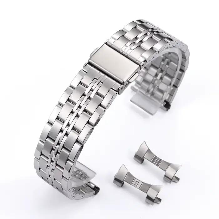 Bracelets de montre universels en acier inoxydable massif pour Tissot 18 mm, 20 mm, 22 mm, 24 mm, po