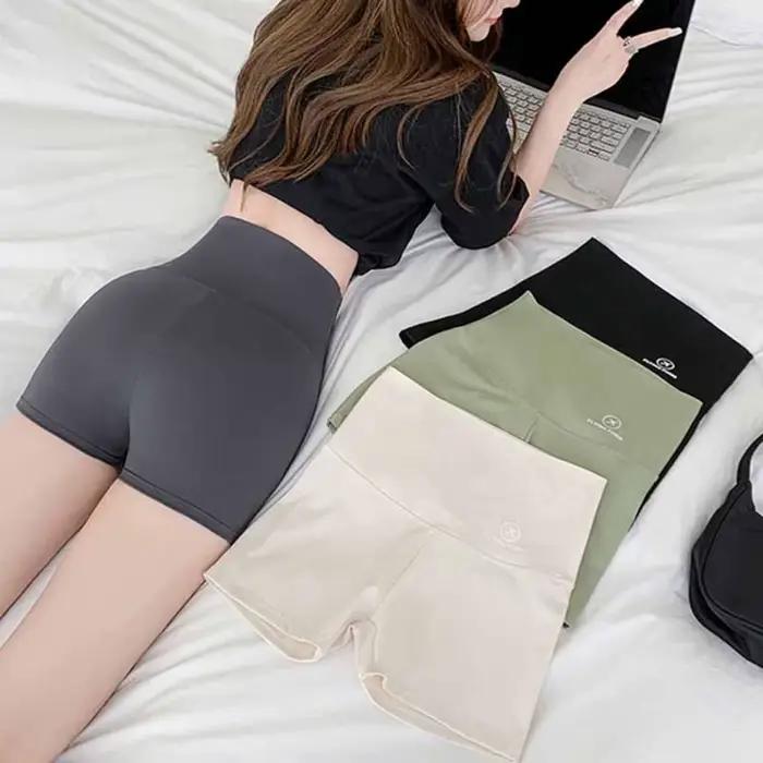 Short de sport sans couture pour femme, taille haute, fitness, jogging, corps saillant, boxeur, push