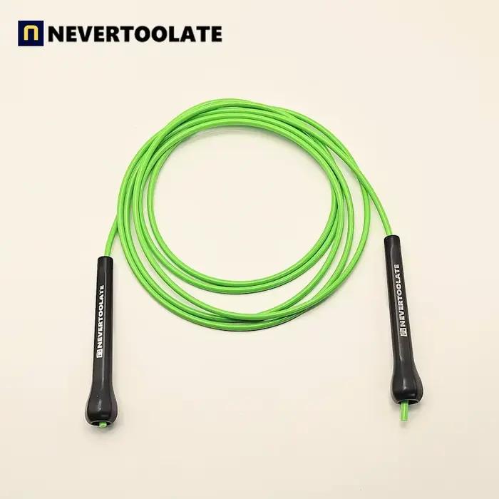 NEVERTOOLATE TPU PVC 10.5FT 3.2m x 5mm PVC vitesse double sous corde à sauter tours fitness crossfit