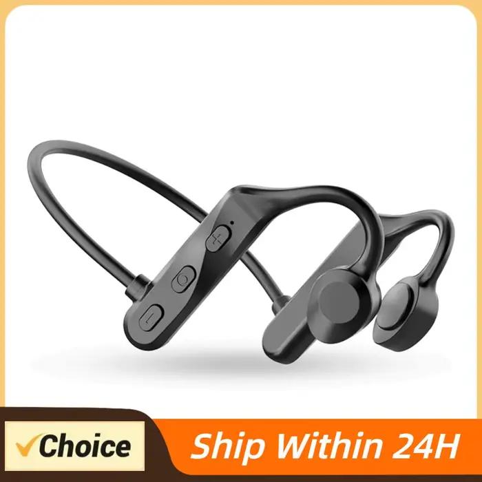 Écouteurs à conduction osseuse, casque stéréo mains libres, légers, compatibles Bluetooth, confortab