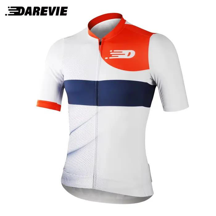 DAREVIE Maillot de cyclisme écologique pour homme, vêtements de cyclisme doux et légers, YKK Zip, sé