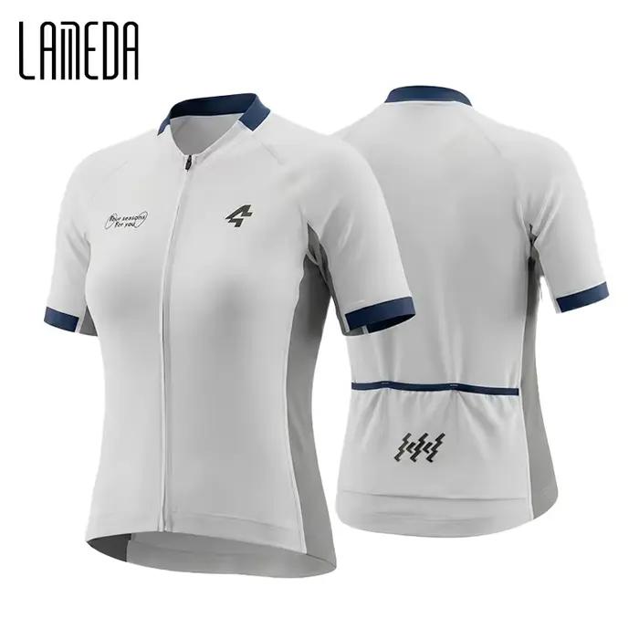 Maillot de cyclisme pour femmes LAMEDE à manches courtes avec poches arrière, fermeture éclair intég