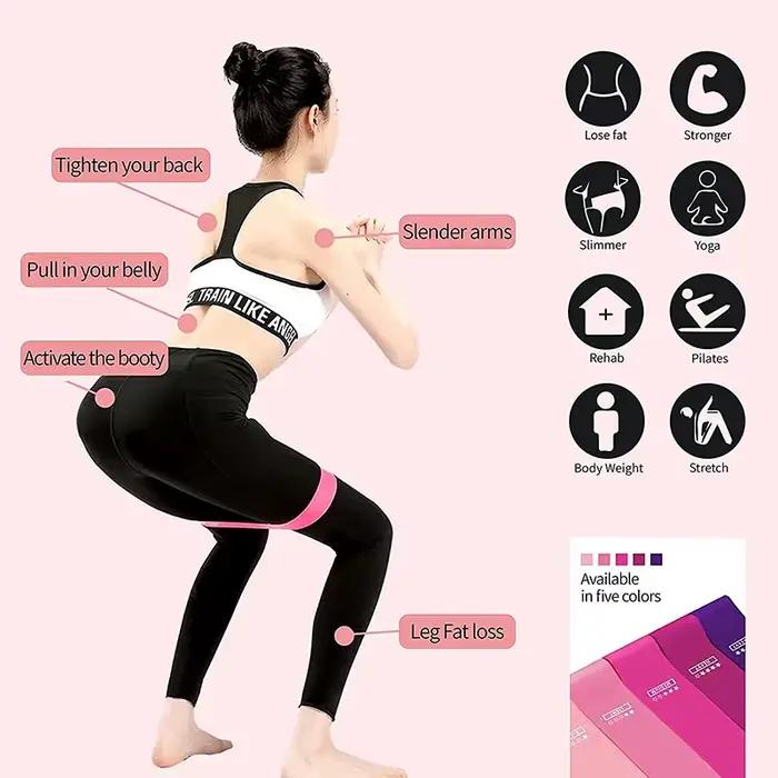 Bandes d'exercice à boucle de résistance, 5 niveaux de résistance différents, bande élastique adapté