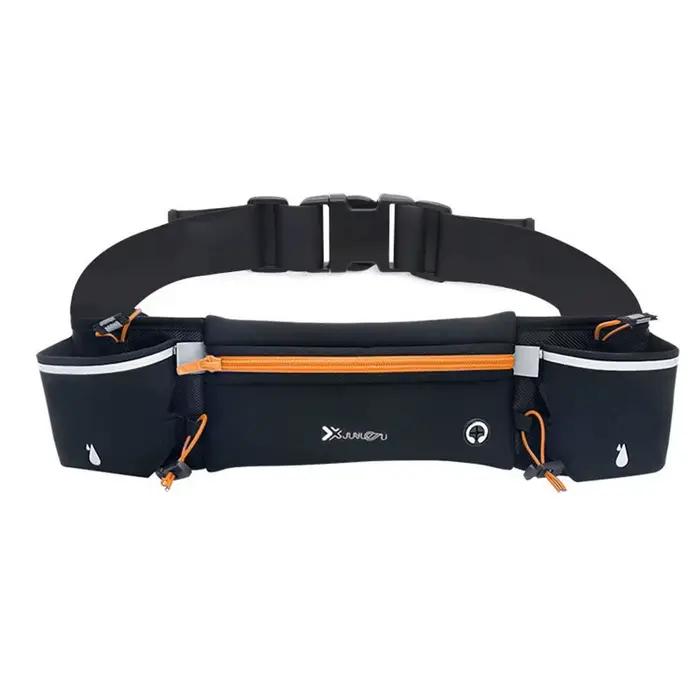 Sac banane de course avec porte-bouteille et étui pour téléphone, pour marathon, ceinture d'hydratat