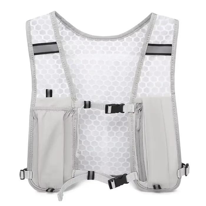 Gilet de course pour femmes et hommes, gilet d'hydratation réglable avec sangle de poitrine, sac à d