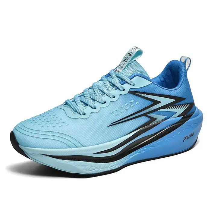 Chaussures de course Marathon pour hommes, baskets athlétiques en carbone pour femmes, respirantes, 