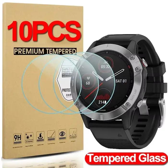 Verre trempé 9H pour Garmin Fenix 7S 7X 6S 6X Pro Sapphire 5S Film anti-rayures protecteurs d'écran 
