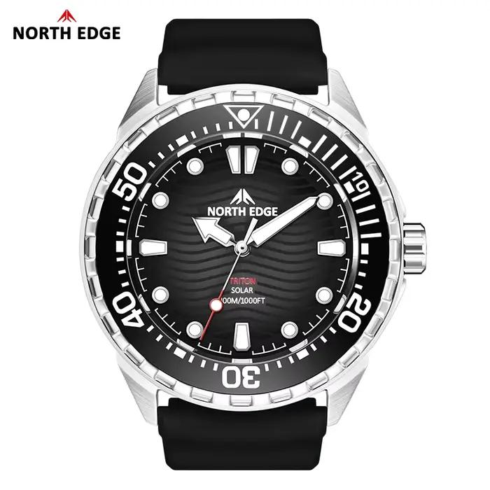 2025 nouveau NORTH EDGE TRITON montre de plongée à énergie solaire hommes montres à Quartz de luxe p
