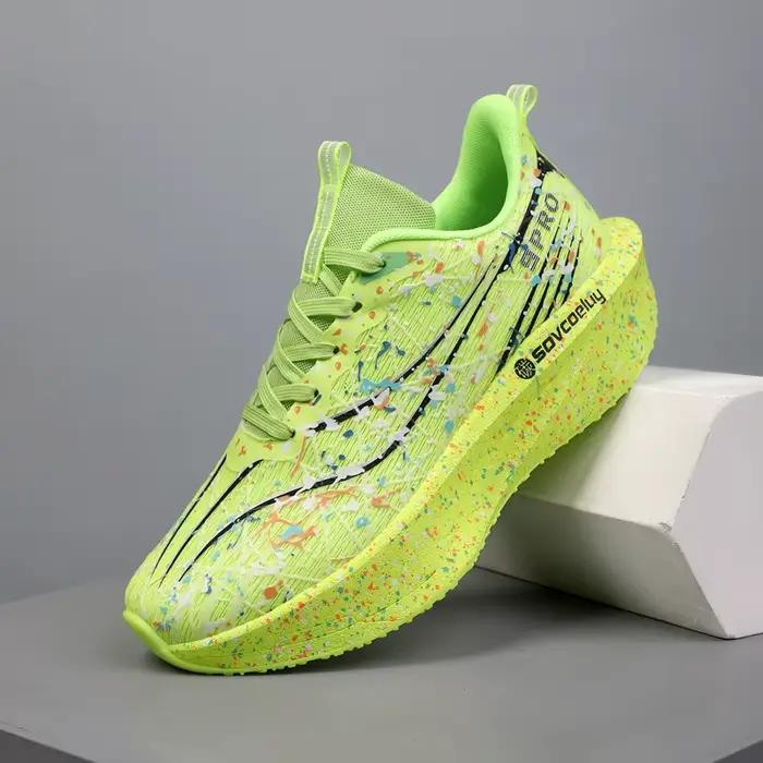 Chaussures de course pour hommes, chaussures de sport lumineuses, chaussures de course avec technolo