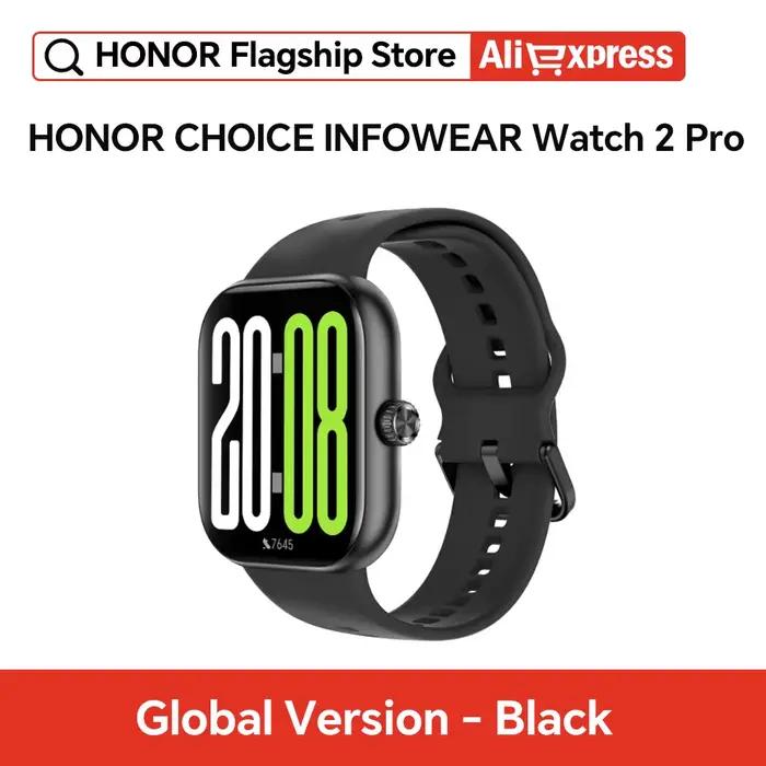 Montre connectée HONOR CHOICE Watch 2 Pro, écran AMOLED 1,97'', appels Bluetooth, GNSS, étanche 5ATM