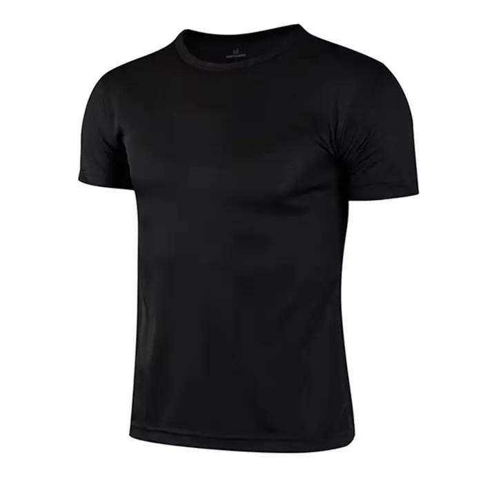 T-shirt de course à manches courtes pour hommes, chemise de sport à séchage rapide, haut de fitness 