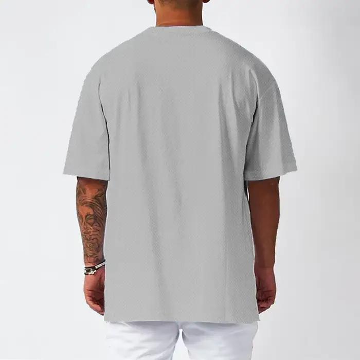 T-Shirt de Sport de course pour hommes, ample, surdimensionné, vêtements d'entraînement, de musculat