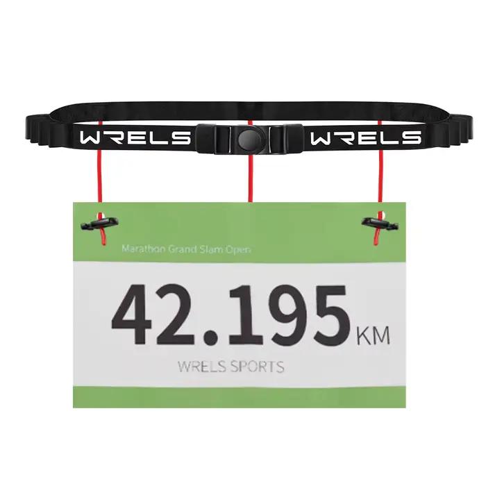 WRELS ceinture de taille de course en plein air unisexe Triathlon Marathon course numéro ceinture co