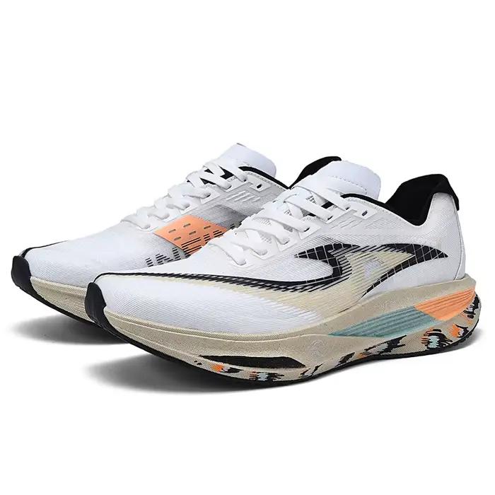 Chaussures de course avec plaque en carbone, spéciales marathon, respirantes, légères, confortables,
