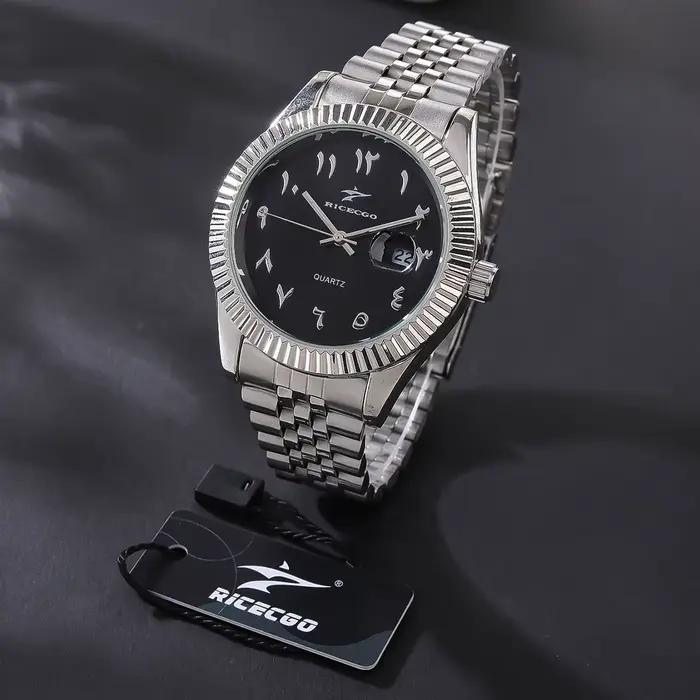 Montre de sport à Quartz en acier inoxydable pour hommes et femmes, montre-bracelet de luxe, chronog