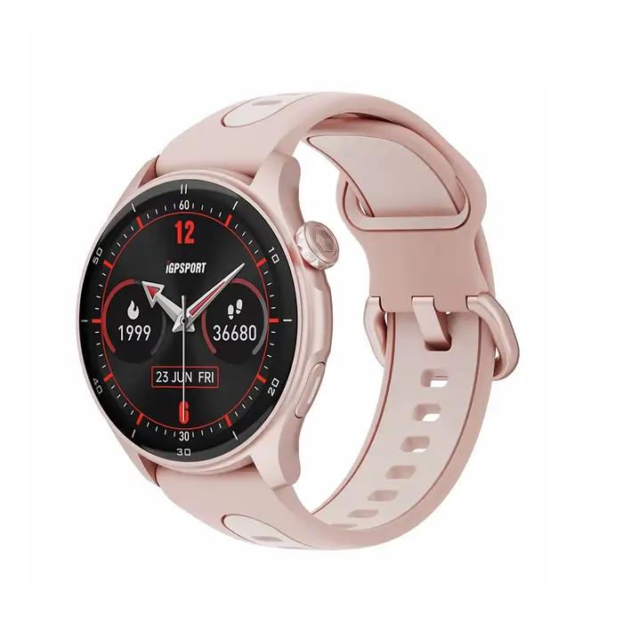 Montre intelligente iGPSPORT LW10 avec écran AMOLED 1.43 pouces, traceur GPS GNSS, appels Bluetooth,