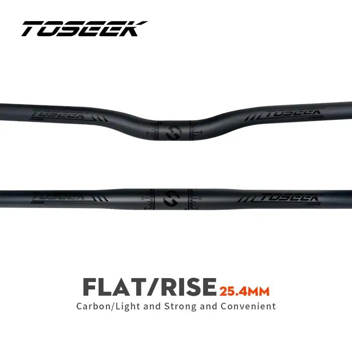 TOSEtransmith-Guidon de vélo entièrement en carbone, guidon horizontal de vélo pliant, noir mat, gui