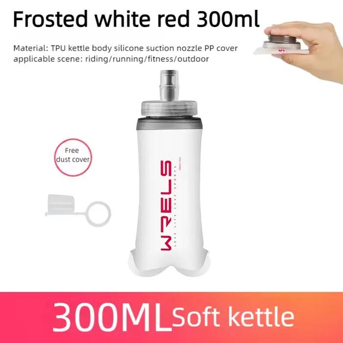 WRELS Sport bouteille d'eau flacon souple pliant 500ml TPU sans BPA course hydratation Marathon plia
