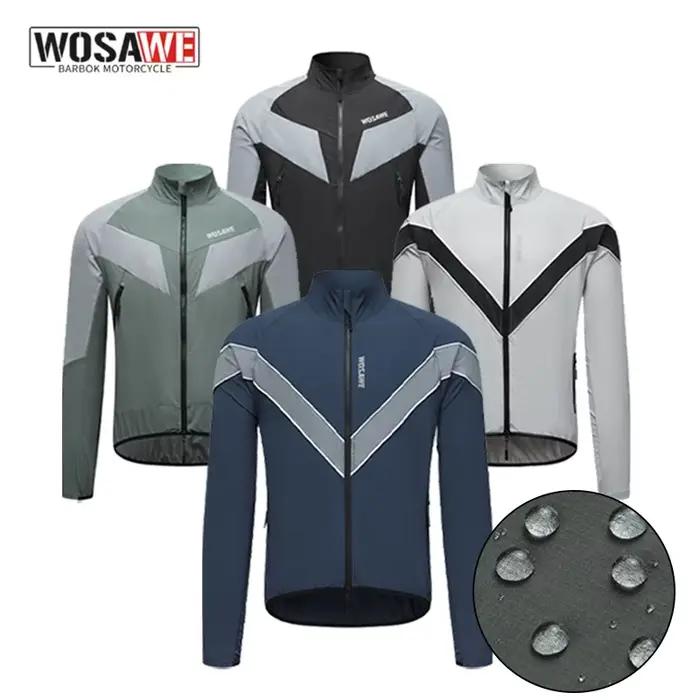 WOSAWE – veste de moto pour hommes, ample, réfléchissante, pour course de nuit, sport, gymnastique, Jogging, manteau d'extérieur, vêtements respirants