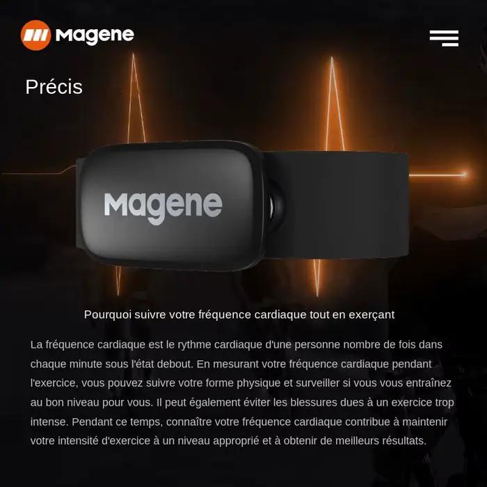 Magene Mover H64 capteur de fréquence cardiaque double Mode ANT Bluetooth avec sangle pectorale ordinateur de cyclisme vélo pour moniteur de sport Wahoo Garmin