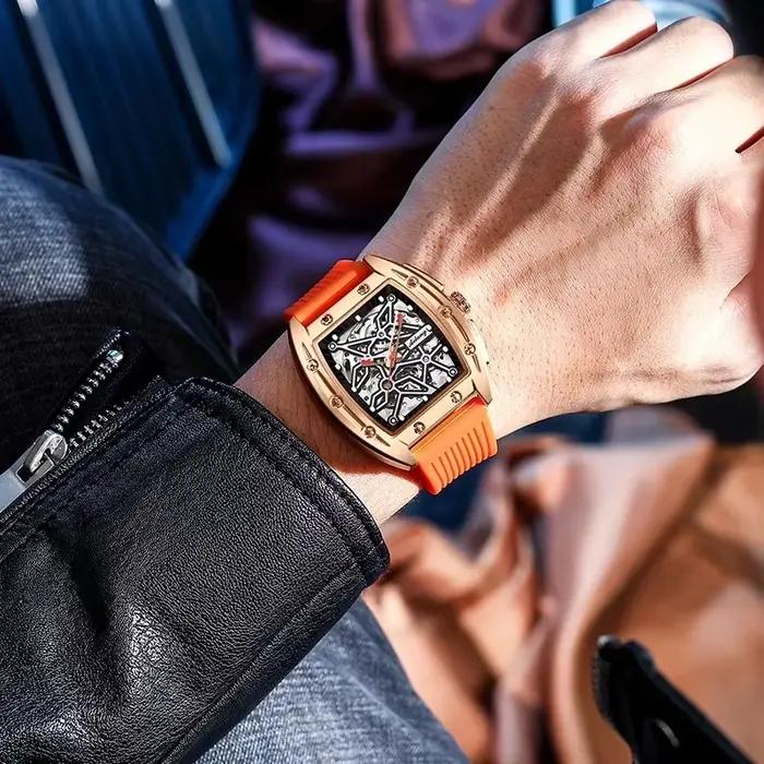 Montre mécanique de luxe AILANG en or rose
