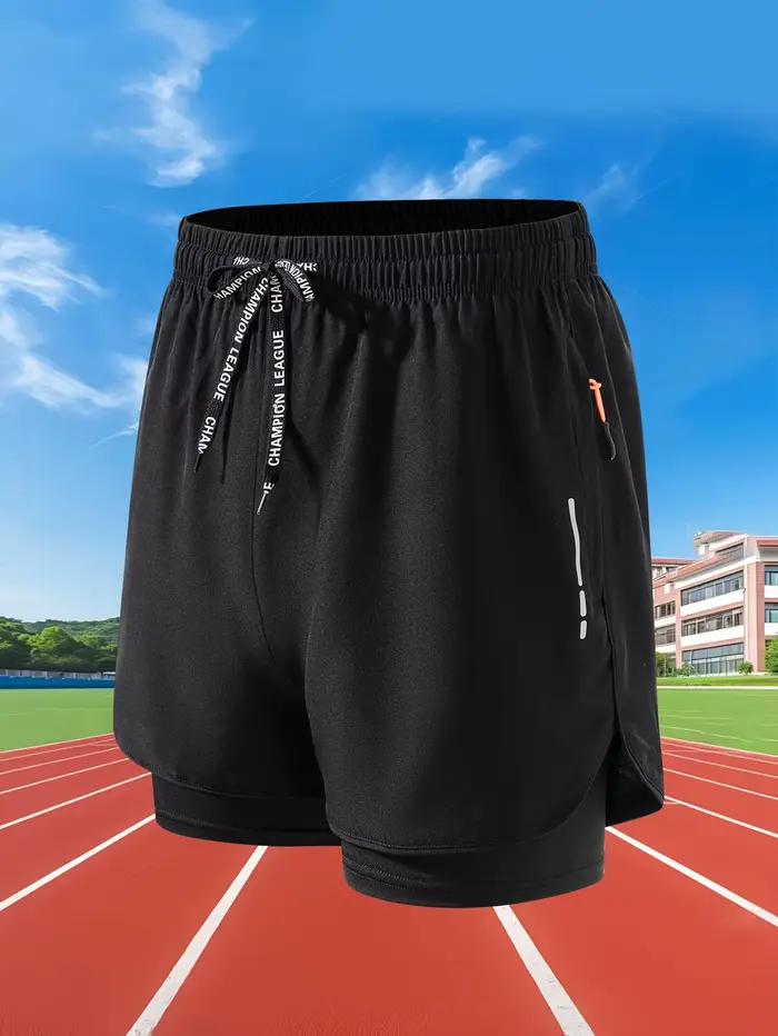 Short de course 2 en 1 pour hommes