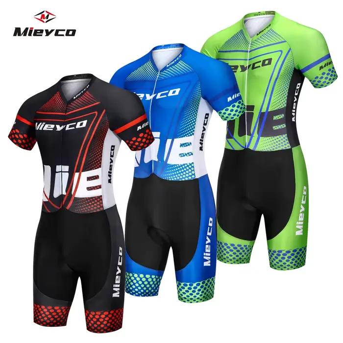 Combinaison de Triathlon pour Hommes Polyester Sportif Ensemble de Maillots Personnalisés pour Cyclisme Natation Course à Pied Occasions Spéciales