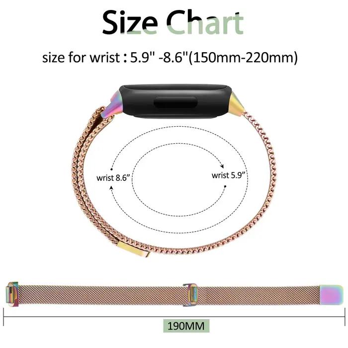 Bracelet de montre magnétique en métal pour Fitbit inspire/inspire 2/inspire 3