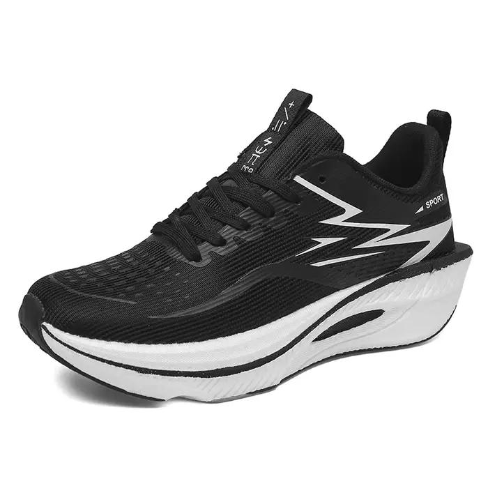 Chaussures de course professionnelles ultra-légères pour homme avec plaque en carbone amortissante et design respirant à coupe basse pour entraînement et compétition