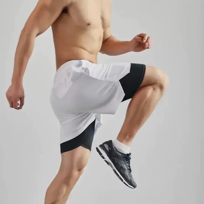 Short de sport deux en un pour homme