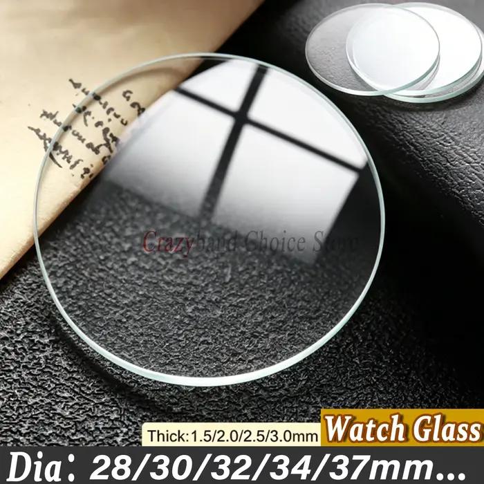 Verre de montre plat de remplacement