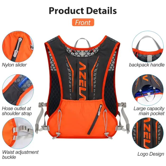 Gilet d'hydratation sac à dos de course léger